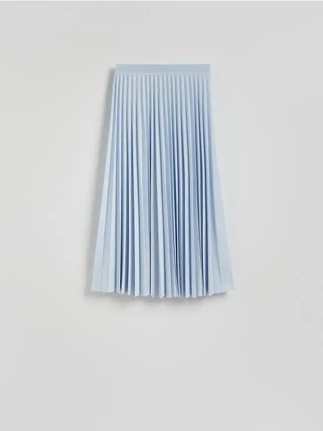 Gonna midi plissettata Colore blu pallido