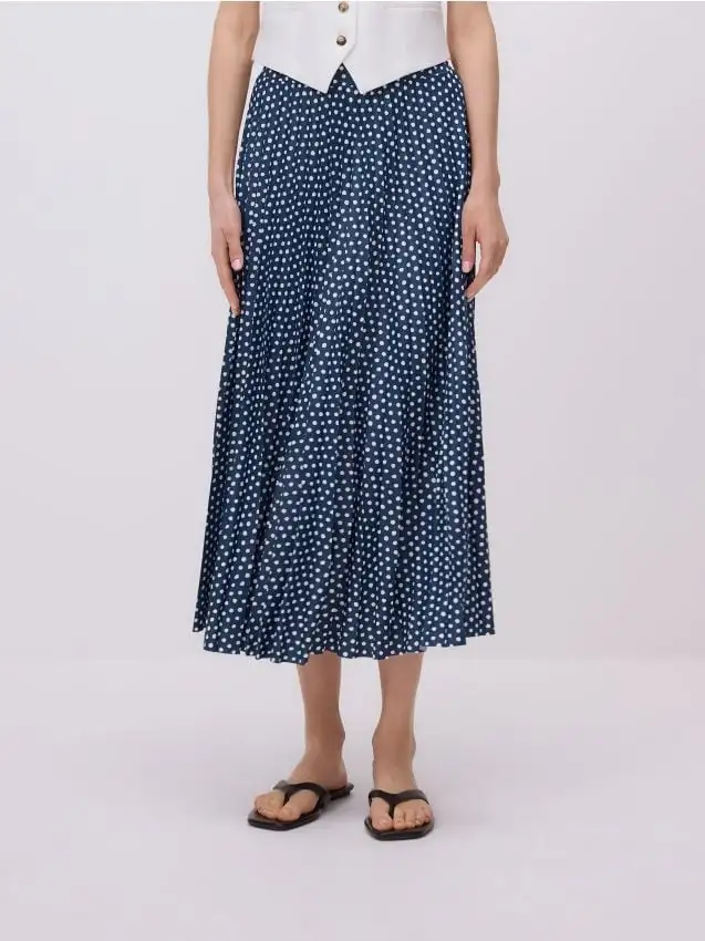 Gonna plissettata a pois Colore multicolore