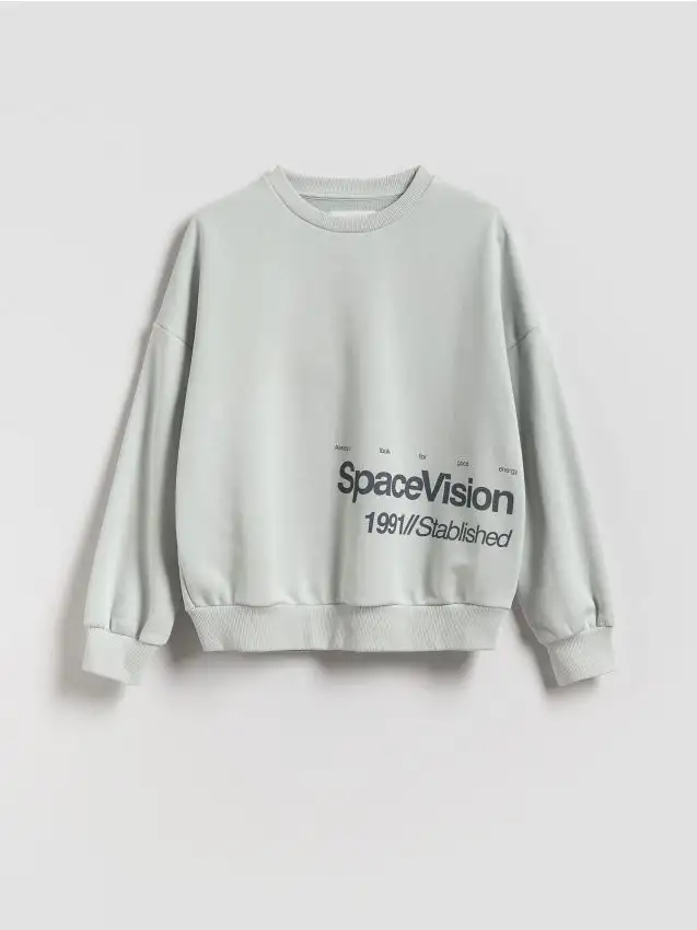 Felpa con stampa Colore grigio chiaro