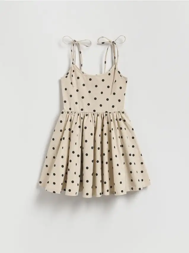 Vestito a pois Colore beige