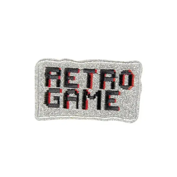 Toppa termoadesiva retro game argento