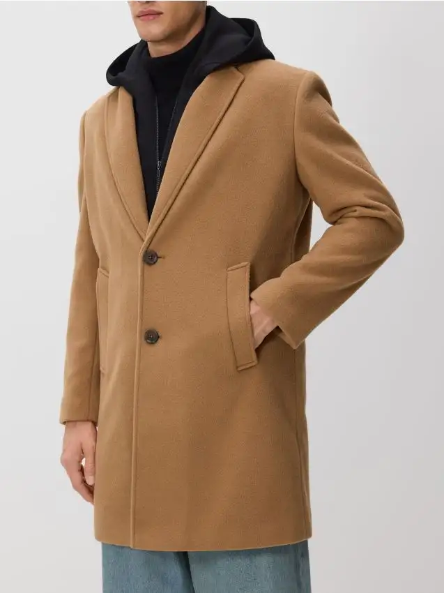 Cappotto lungo con cappuccio Colore beige