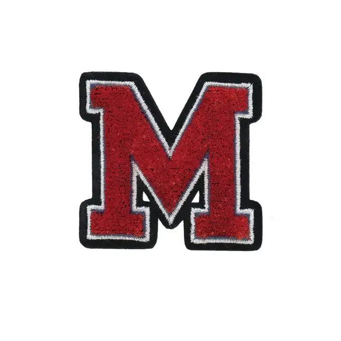 Ecusson termoadesivo lettera M rossa