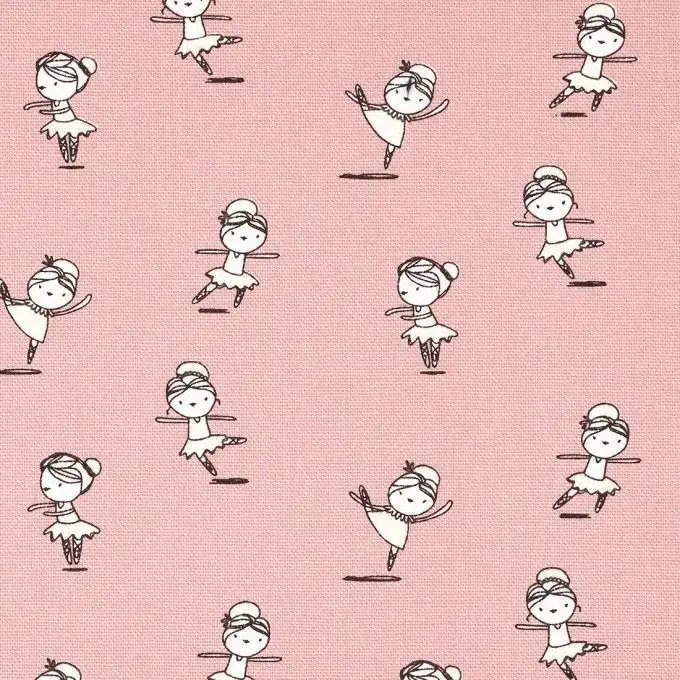Tessuto cotone spesso rosa ballerina