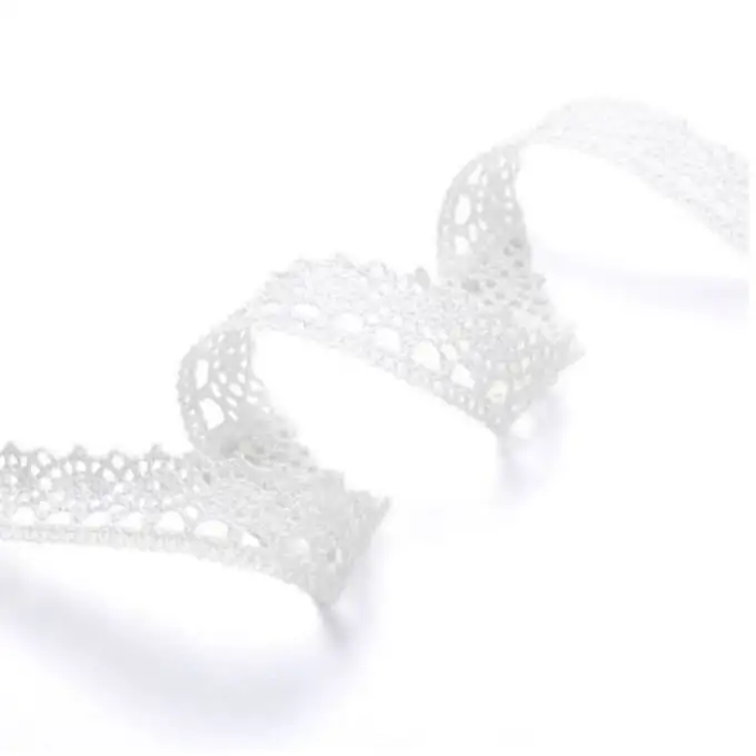 Nastro pizzo 12 mm bianco