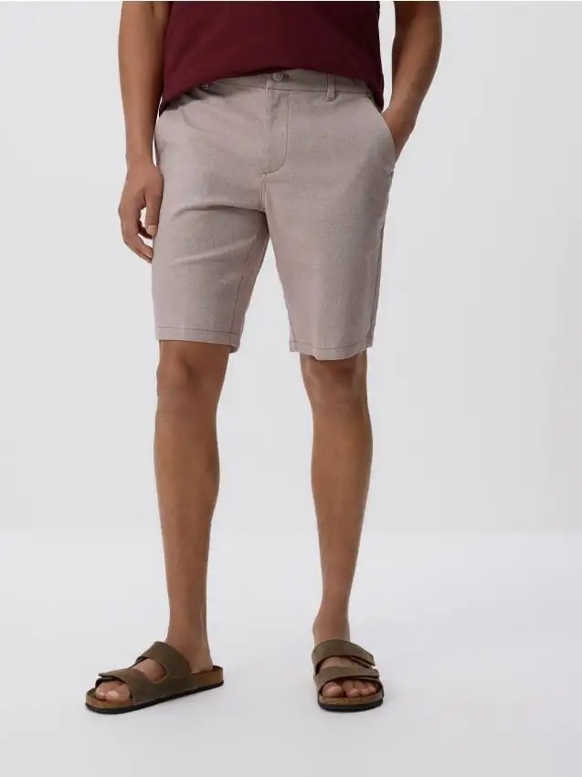 Shorts carrot fit Colore mogano