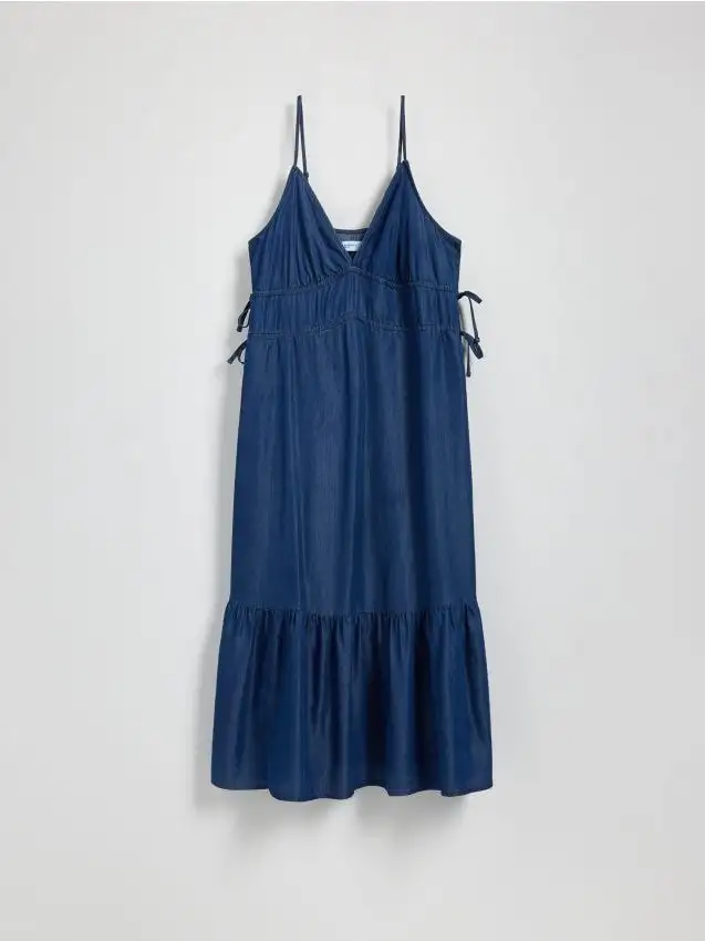 Abito in jeans con lyocell Colore blu scuro