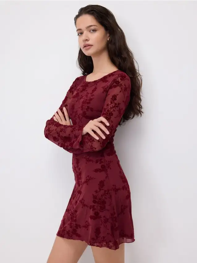 Mini vestito Colore maroon