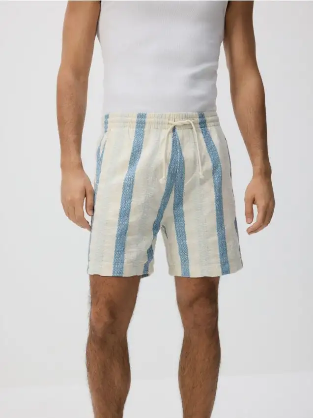 Pantaloncini jogger in cotone Colore blu pallido