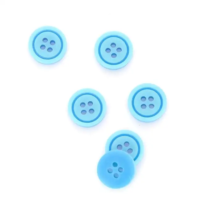 bottoni colorati tondi blu 14 mm