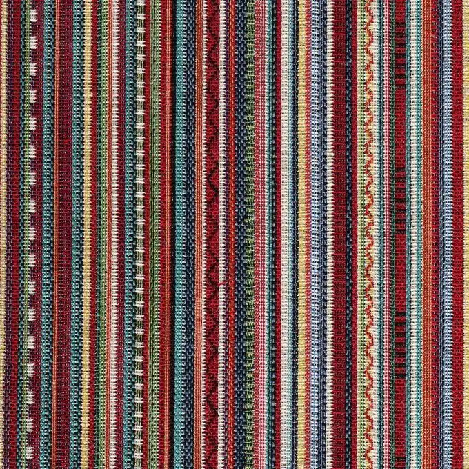 Tessuto jacquard a righe multicolore
