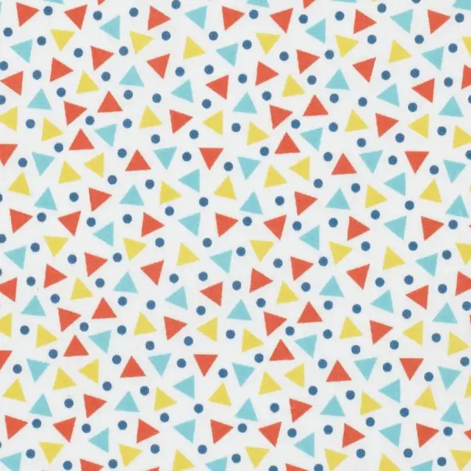 Tessuto cotone mini triangoli