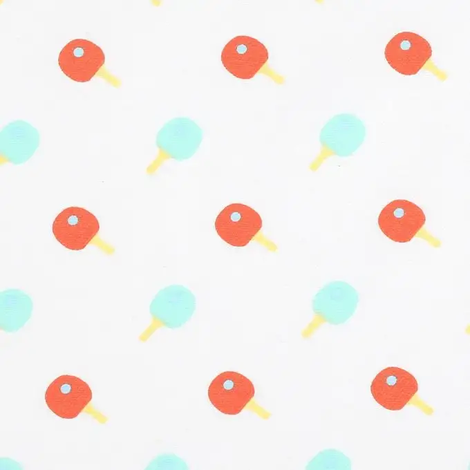 Tessuto twill racchetta ping pong multicolore