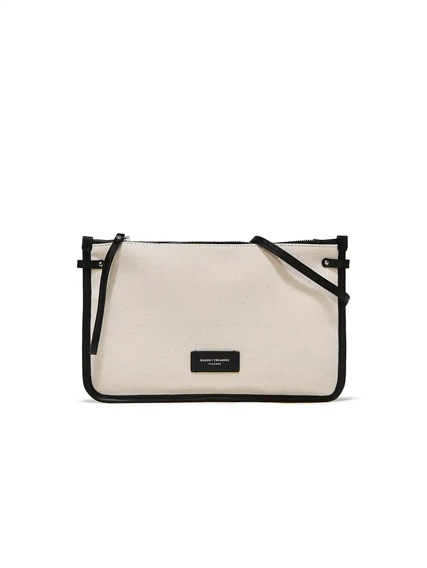 Pochette in Canvas Panna