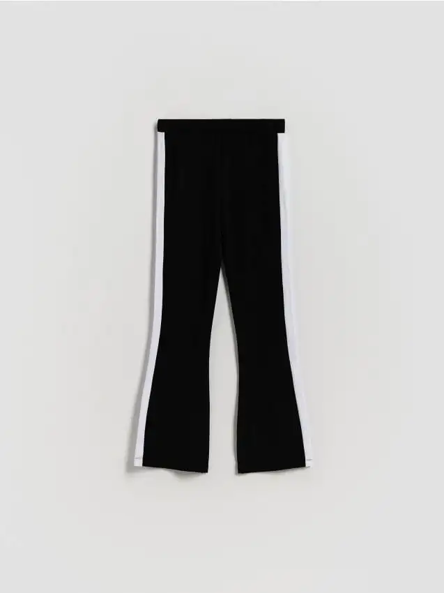 Pantaloni flare in cotone Colore nero