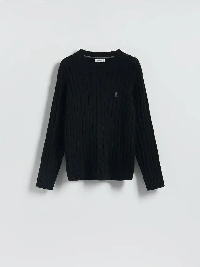 Maglione con trecce Colore nero