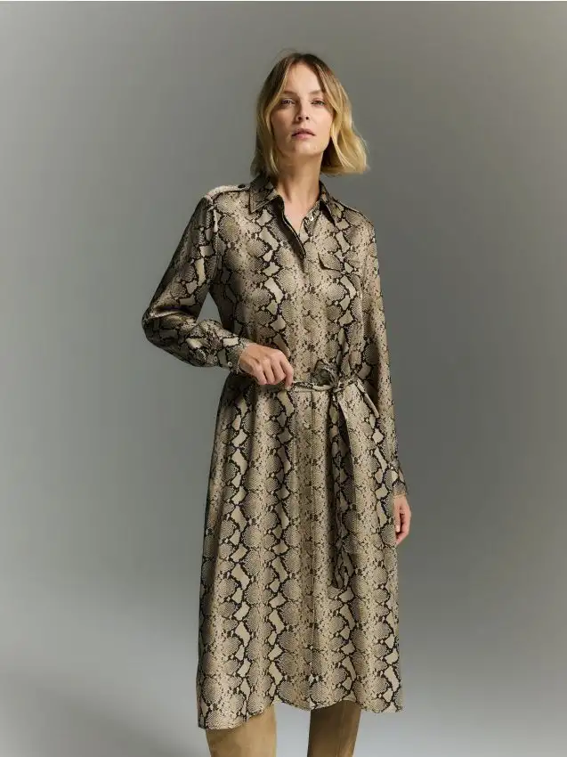 Vestito a camicia in viscosa Colore multicolore