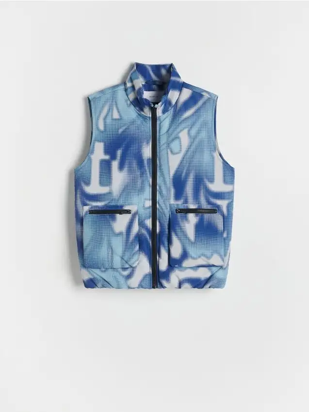 Gilet con tasche Colore azzurro