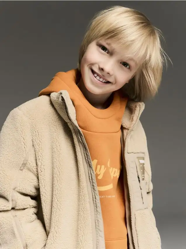 Felpa oversize in cotone Colore arancione