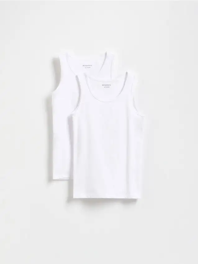 Canottiera in cotone 2 pack Colore bianco