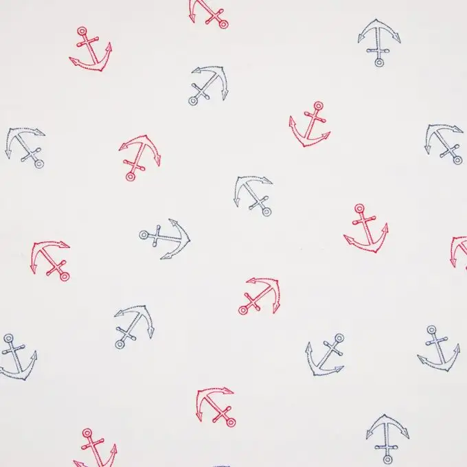 Tessuto felpa jersey ancore