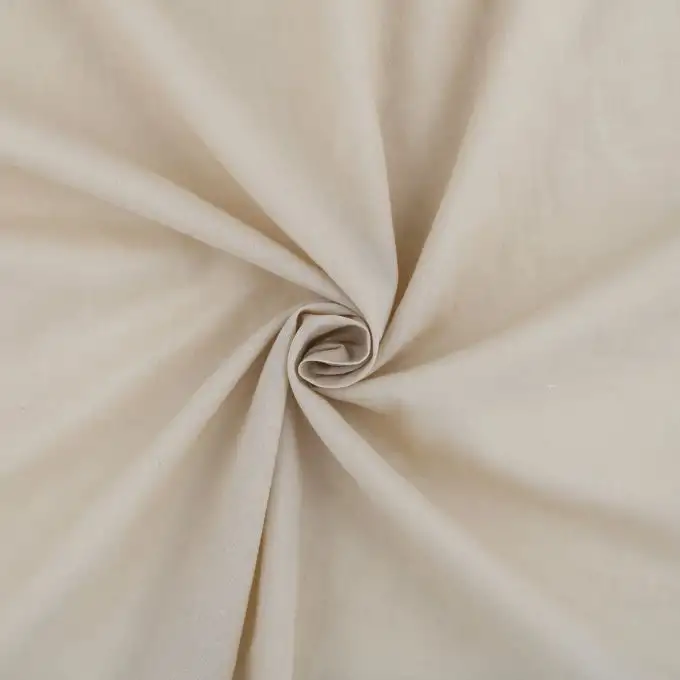 Tessuto voile di cotone beige