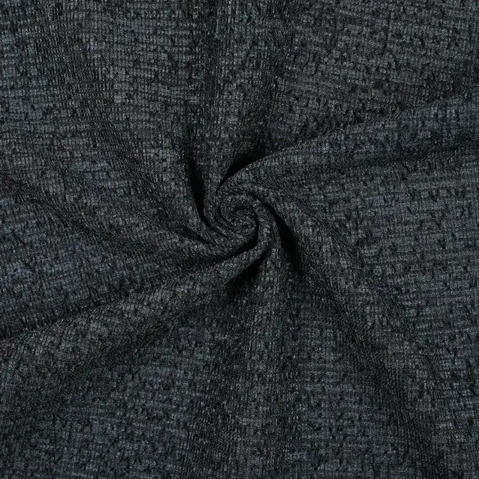 Velluto spesso nero melange Chenille