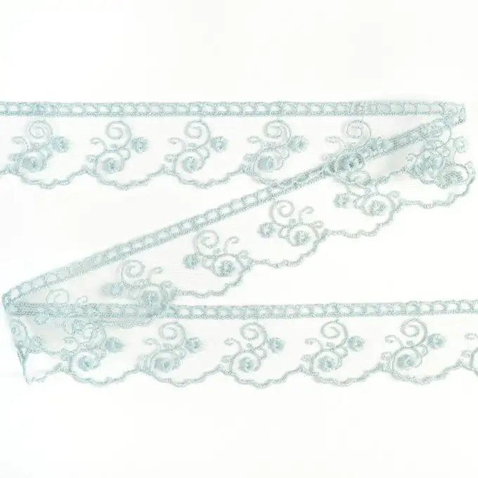 Nastro pizzo sottile 25 mm blu