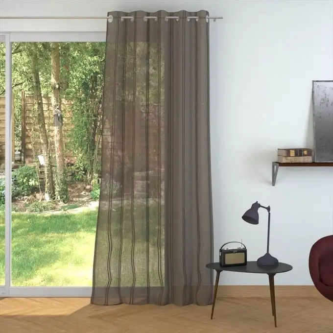 Tessuto velato a righe diamante grande larghezza