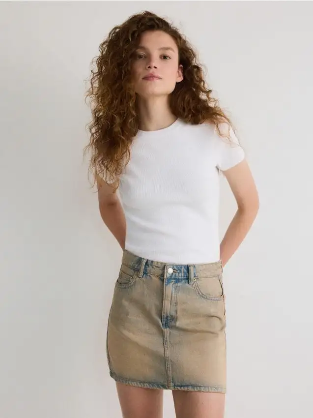 Minigonna in jeans Colore blu