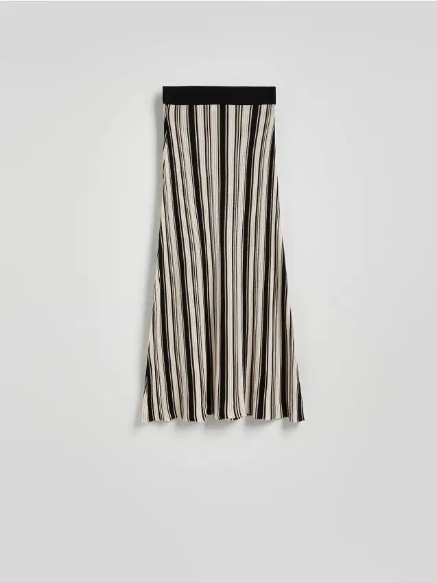 Gonna in viscosa a righe Colore multicolore