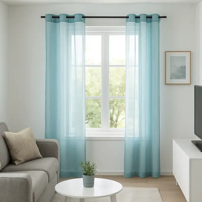 Tenda velo Enzo blu 140x240 cm