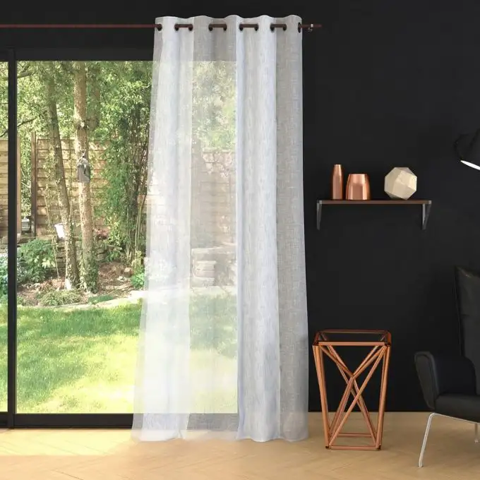 Tessuto velato naturale a righe