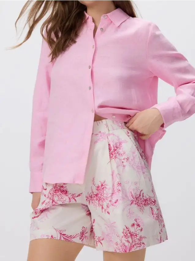 Shorts in cotone fantasia Colore rosa