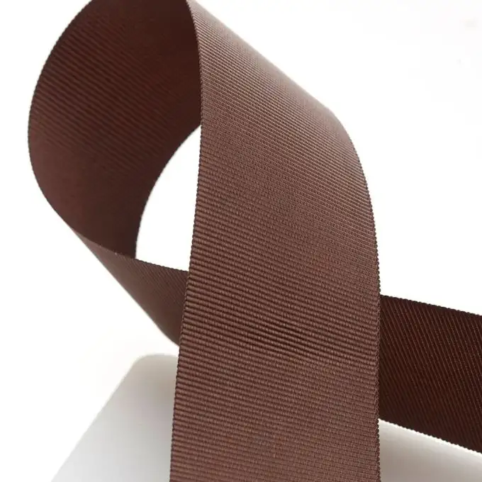 Nastro gros grain marrone