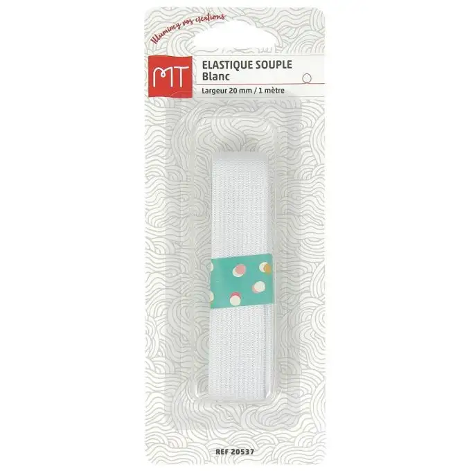 Elastico tessuto 20mm - Bianco