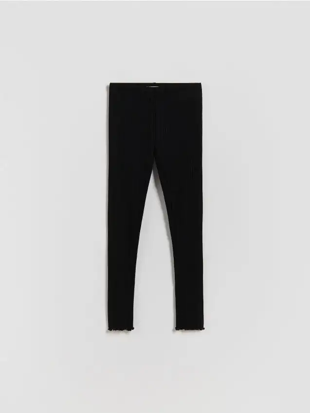 Leggings a costine Colore nero