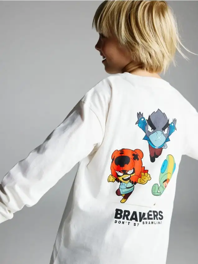 Maglia manica lunga Brawl Stars Colore panna