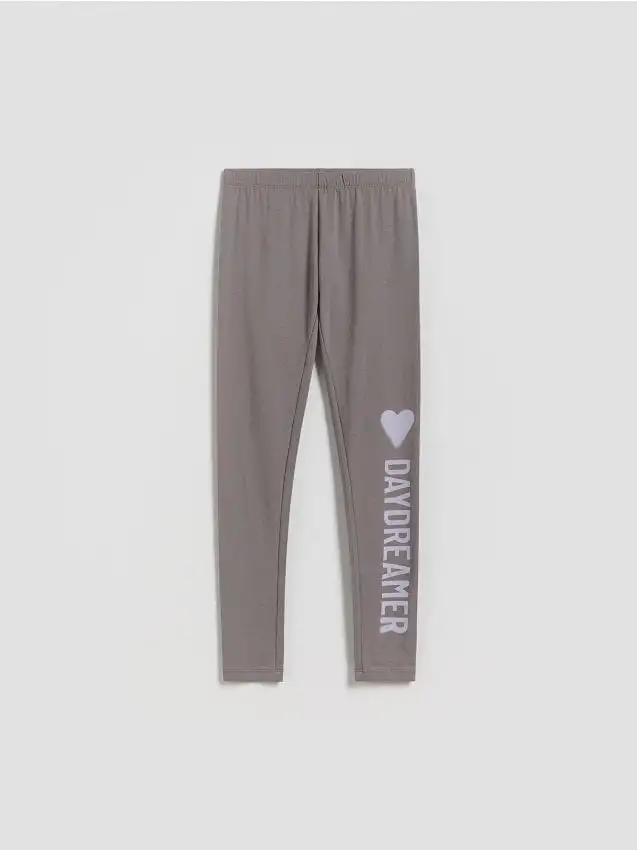 Leggings con slogan Colore grigio scuro