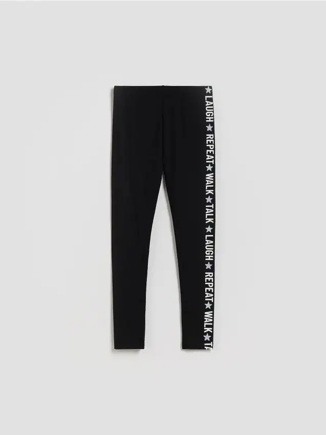 Leggings con slogan Colore nero