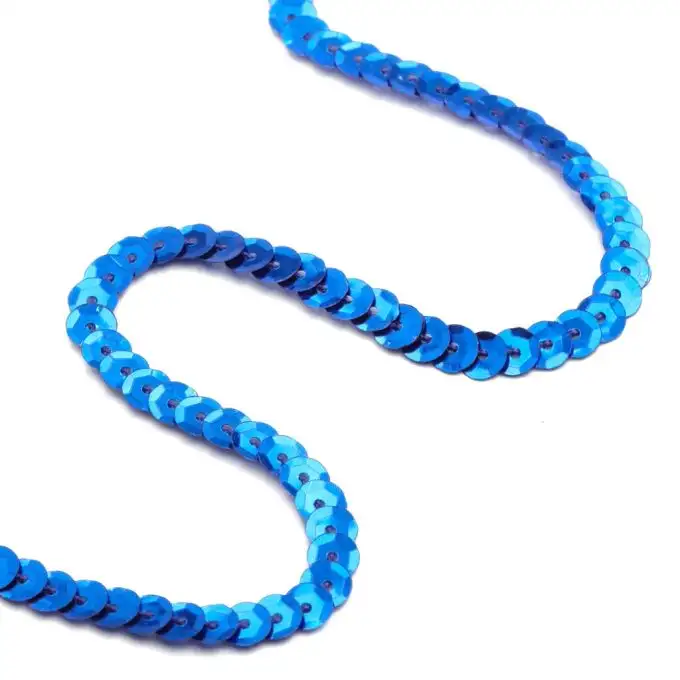 Nastro paillettes al metro - blu