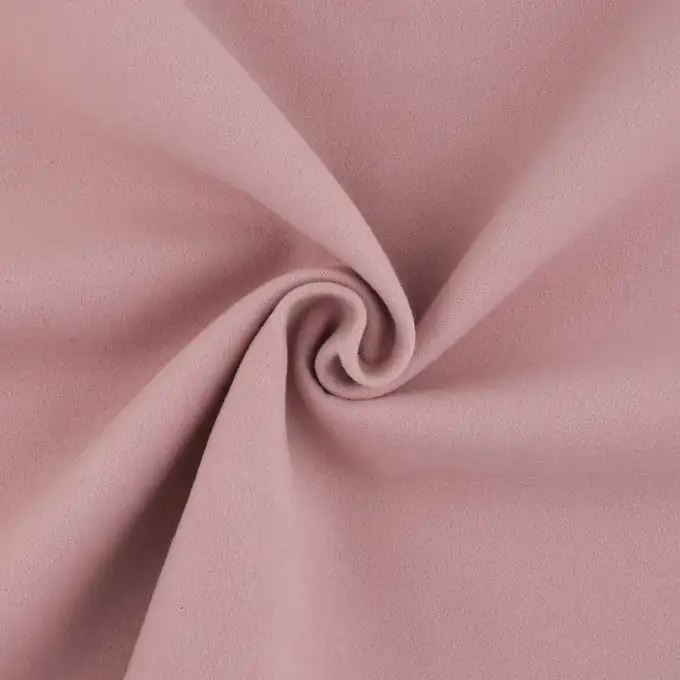 Tessuto effetto lana rosa chiaro