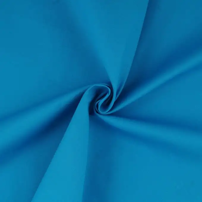 Tessuto raso cotone tinta unita turchese