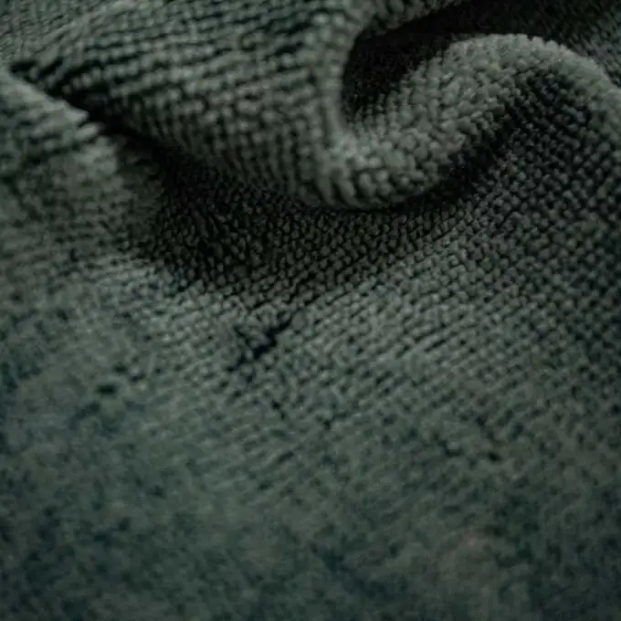 Tessuto spugna bambù peluche kaki