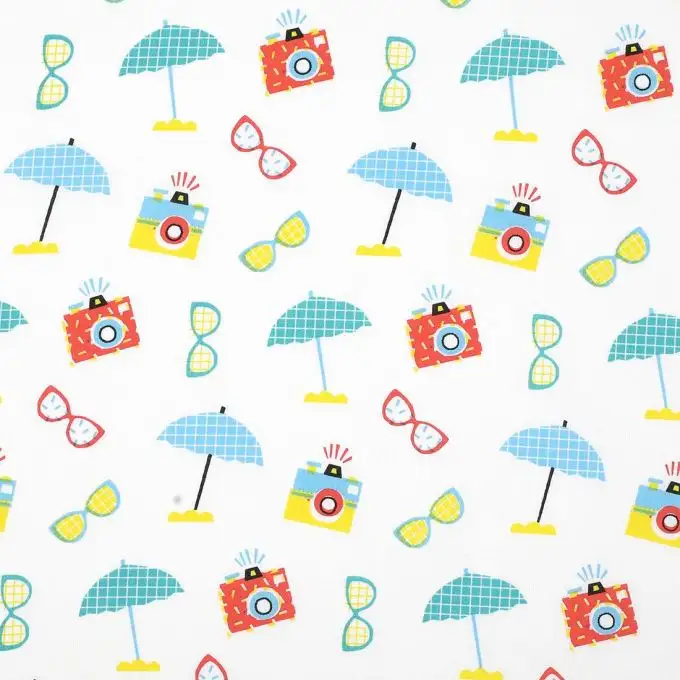 Tessuto cotone ombrelloni e vacanze