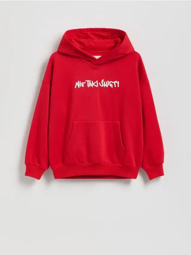 Felpa natalizia con cappuccio Colore rosso