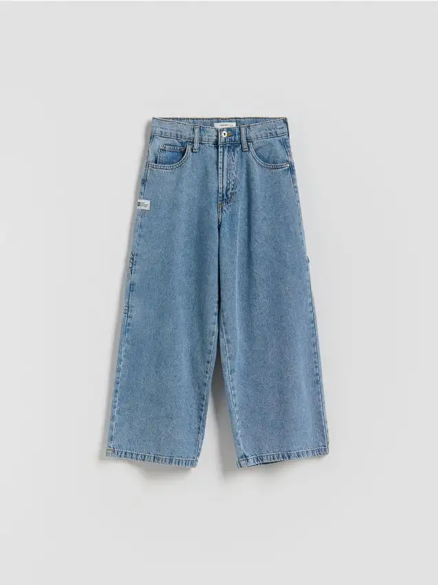 Pantaloni baggy classic denim Colore blu