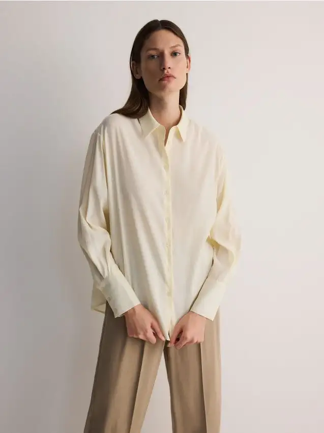 Camicia con modale Colore panna