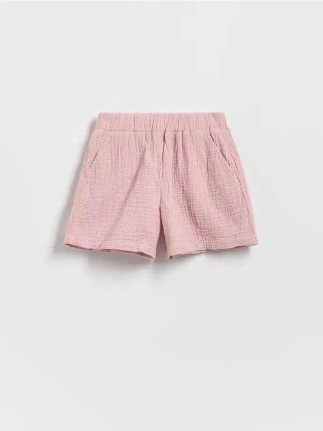 Pantaloncini in mussola Colore rosa pastello
