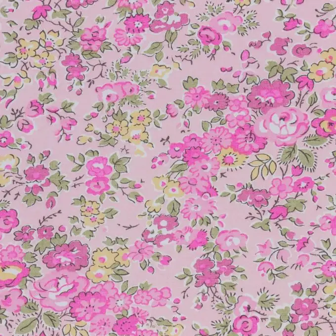 Tessuto popeline di cotone Liberty rosa